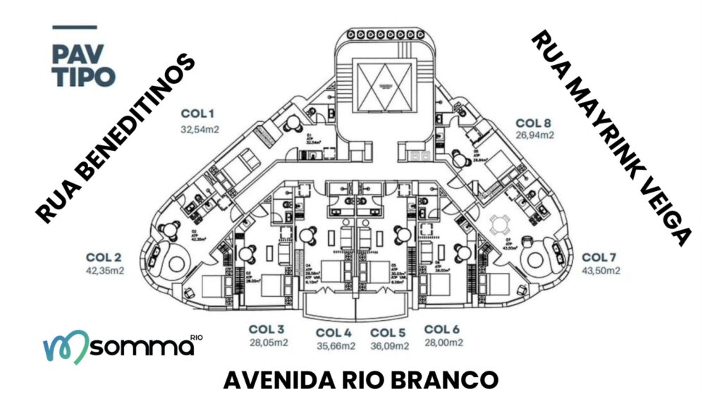 Planta de Pavimento-tipo — desenho técnico