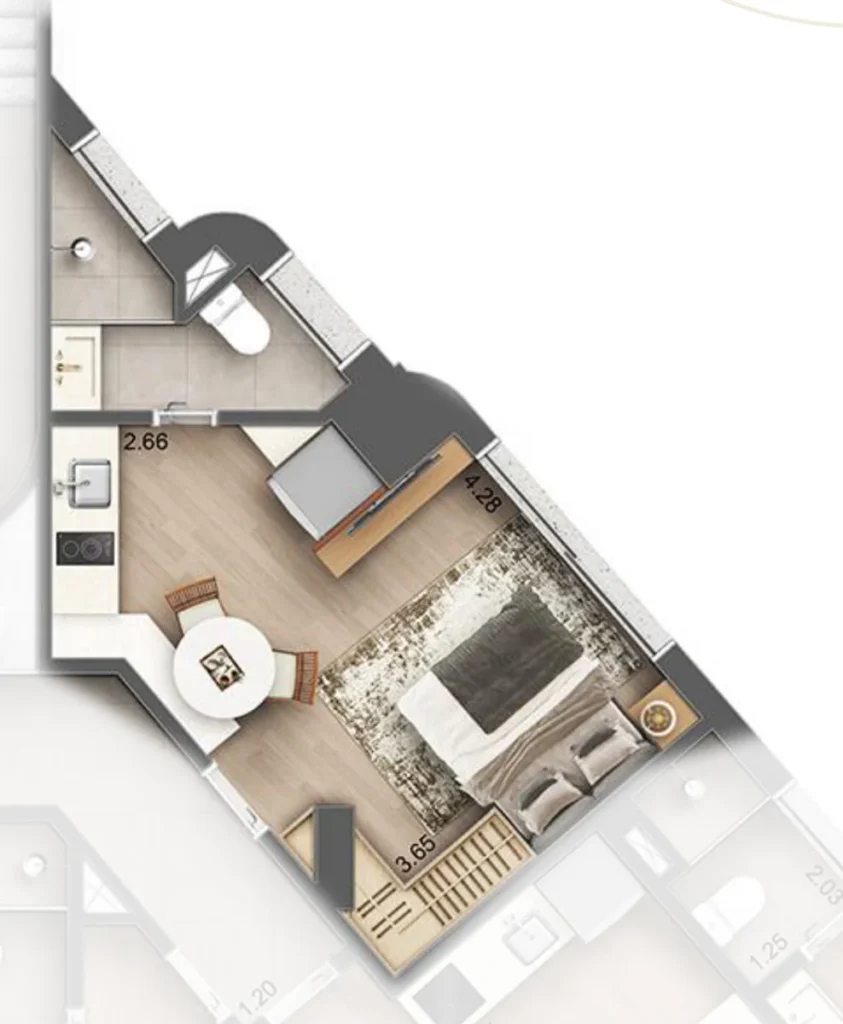 Planta de Studio — coluna 8