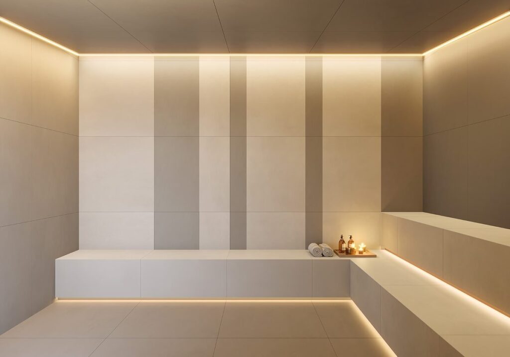 Sauna a vapor do Breeze Residence
