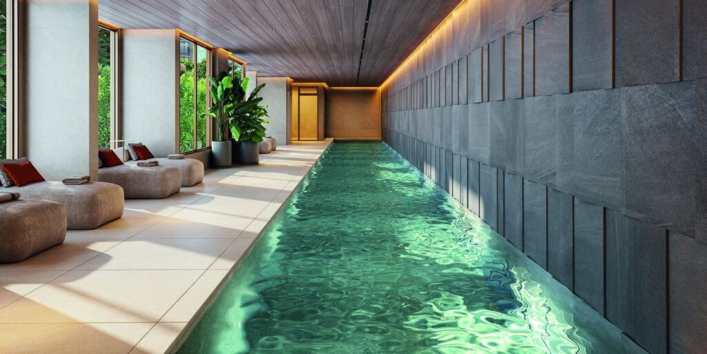 Piscina indoor climatizada com raia de 25 metros do Endless Península