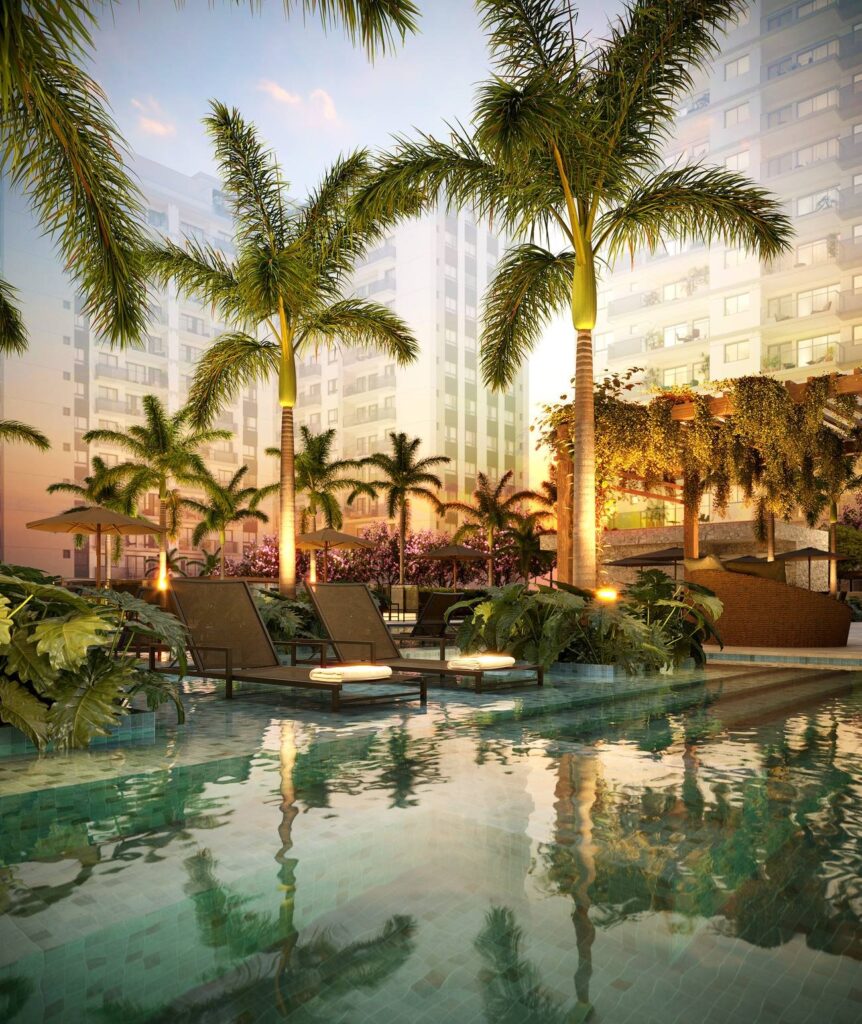 Piscina com deck molhado do Grand Quartier Rio 2
