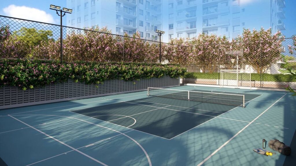 Quadra recreativa com pickleball do Grand Quartier Rio 2