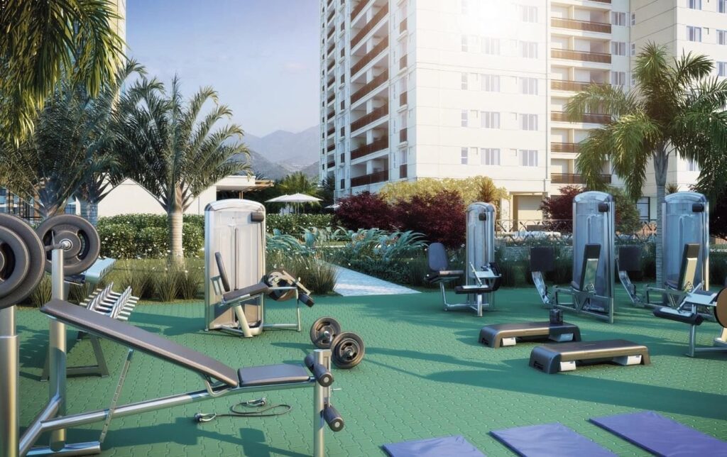 Fitness ao ar livre de 108 m² do Majestic Cidade Jardim