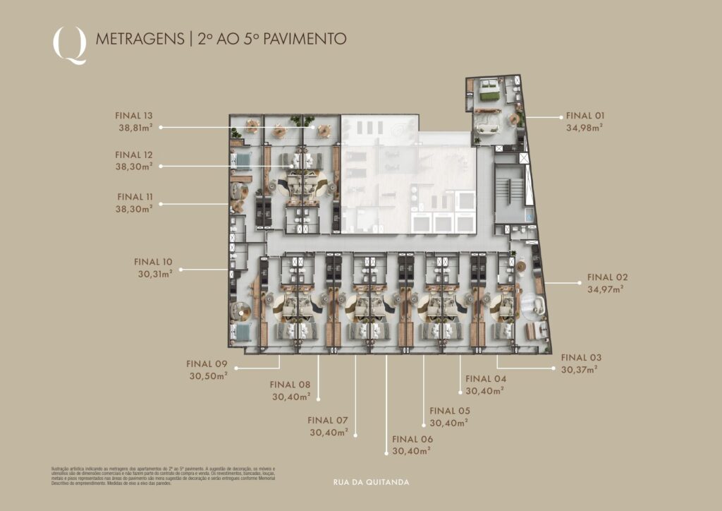 Studios metragens 2 a 5 pavimento